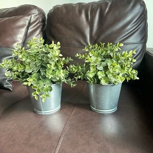 IKEA Faux Greenery Plant in Metallic Planters